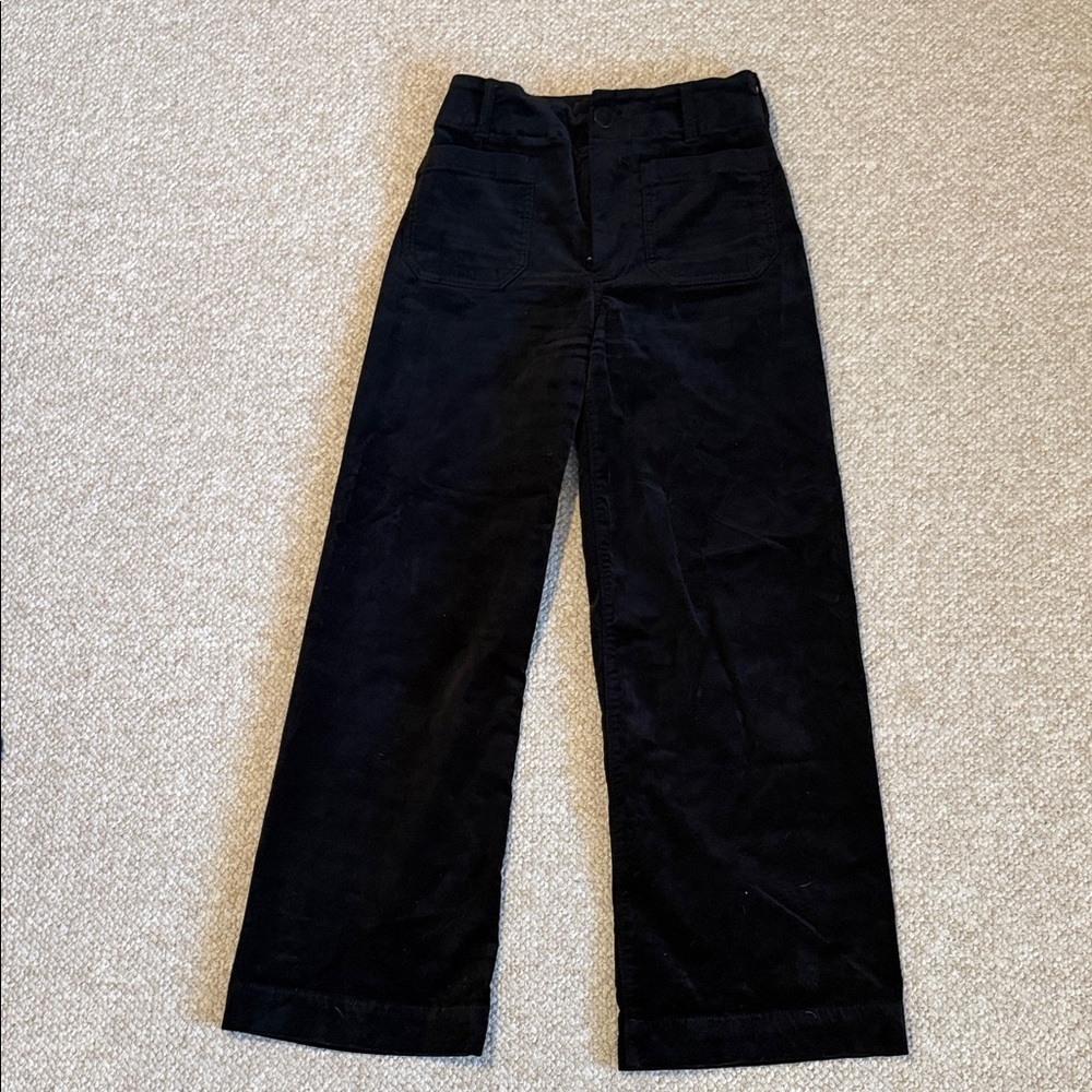 NWT Maeve Black velvet Trousers